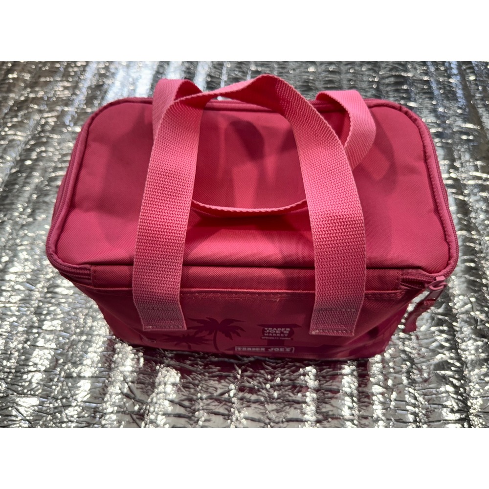 Trader Joes Mini Insulated Tote Bag Pink Pasadena 1967 Anniversary Cooler Bag